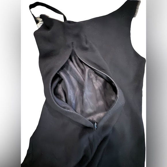 Gorgeous EUC Black Hugo Buscati Vintage Designer 90s Sz 8 Versace Vibes top - Picture 5 of 7